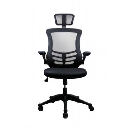 BACK2BASICS Executive High Back Chair with Headrest - Black BA2647820